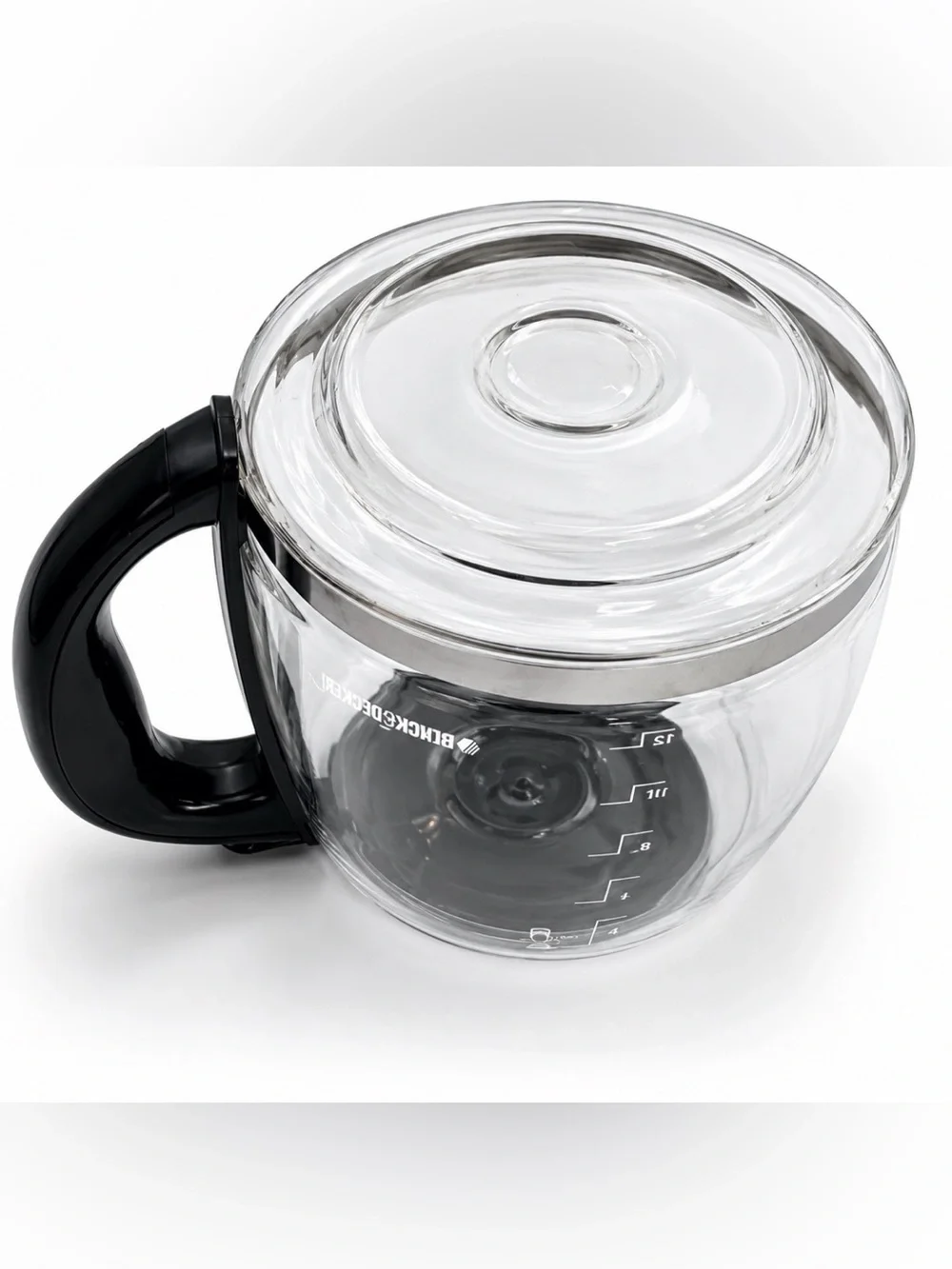 Black & Decker 12 Cup Replacement Coffee Carafe Glass Pot Black Lid OEM